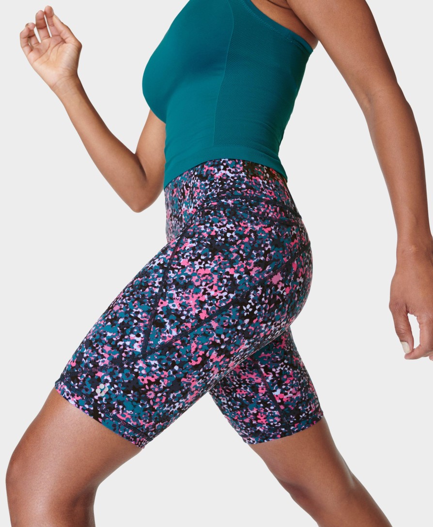 SWEATY BETTY Pants & Shorts | Power 6 Biker Shorts Sb4822Ap R Pink-Scattered-Petal