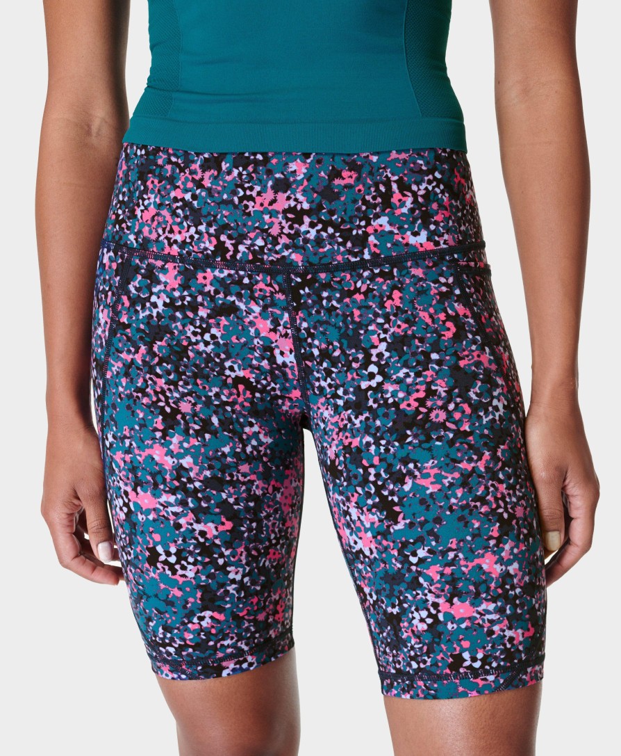 SWEATY BETTY Pants & Shorts | Power 6 Biker Shorts Sb4822Ap R Pink-Scattered-Petal