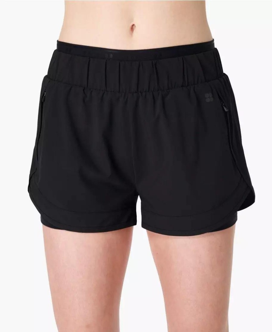 SWEATY BETTY Pants & Shorts | On Your Marks 4Oco Running Sho Sb6294 Black