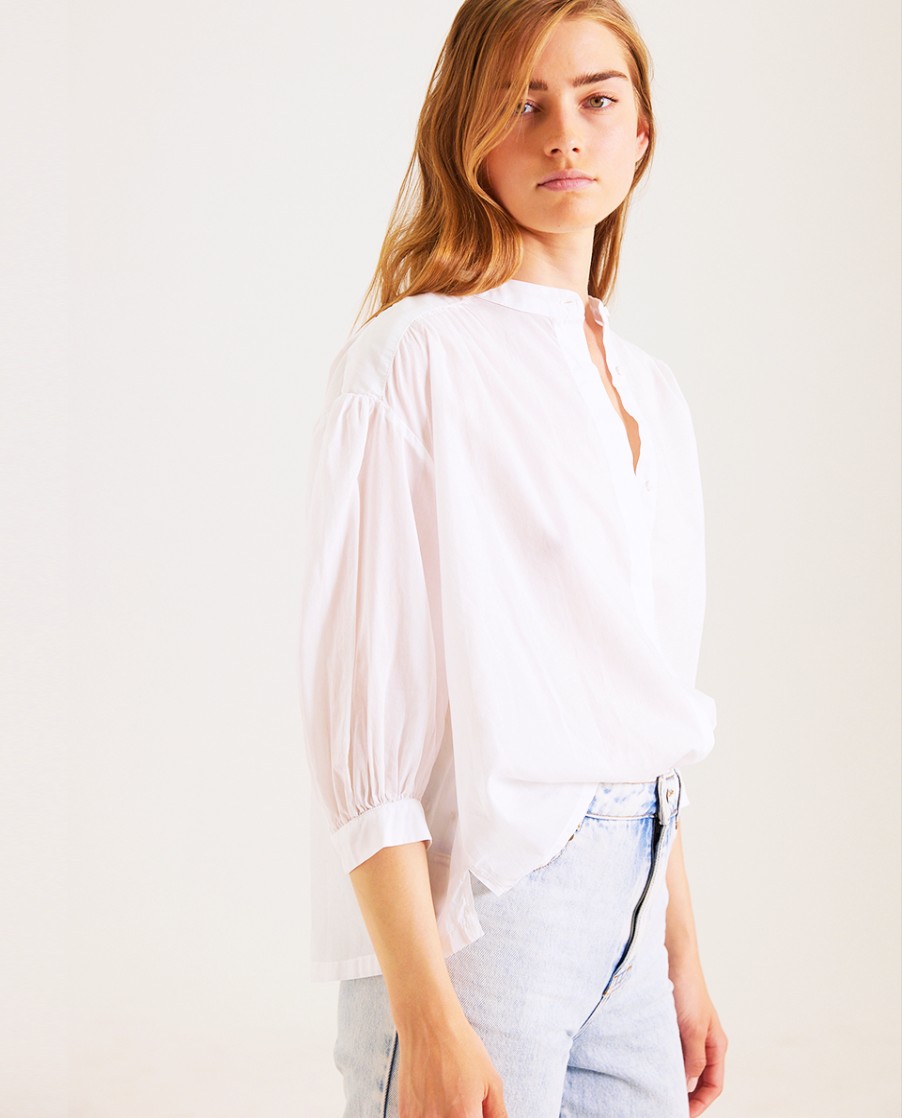 SACRECOEUR Tops & Shirts | Blouse Carla Optiqu Carla Optique Blanc