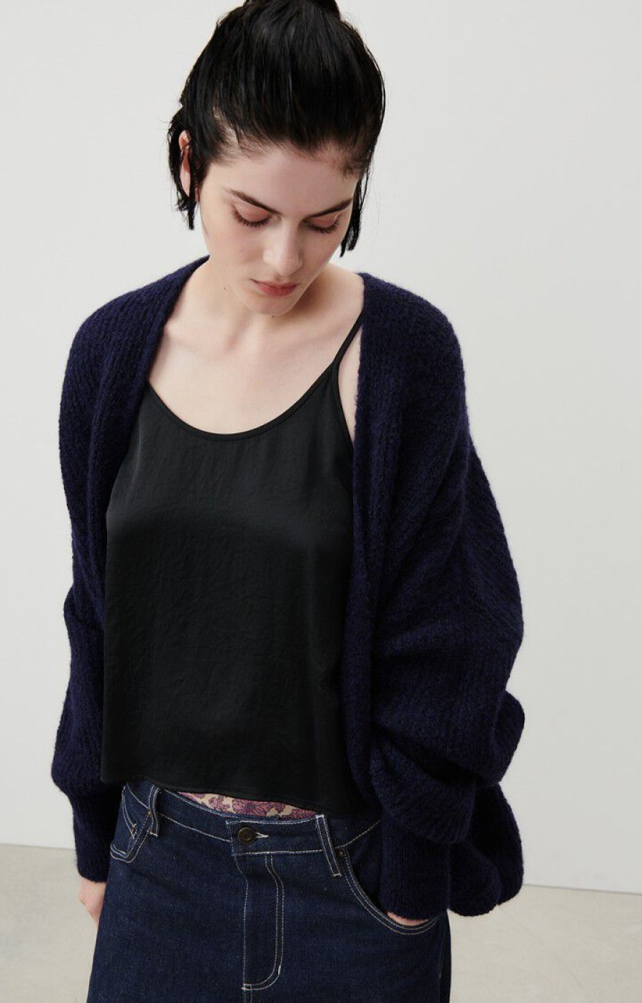 AMERICAN VINTAGE Sweaters & Cardigans | Cardigan East19A Navy-Melang