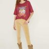 FIVE Tops & Shirts | Tshirt Tsh2304 Framboise