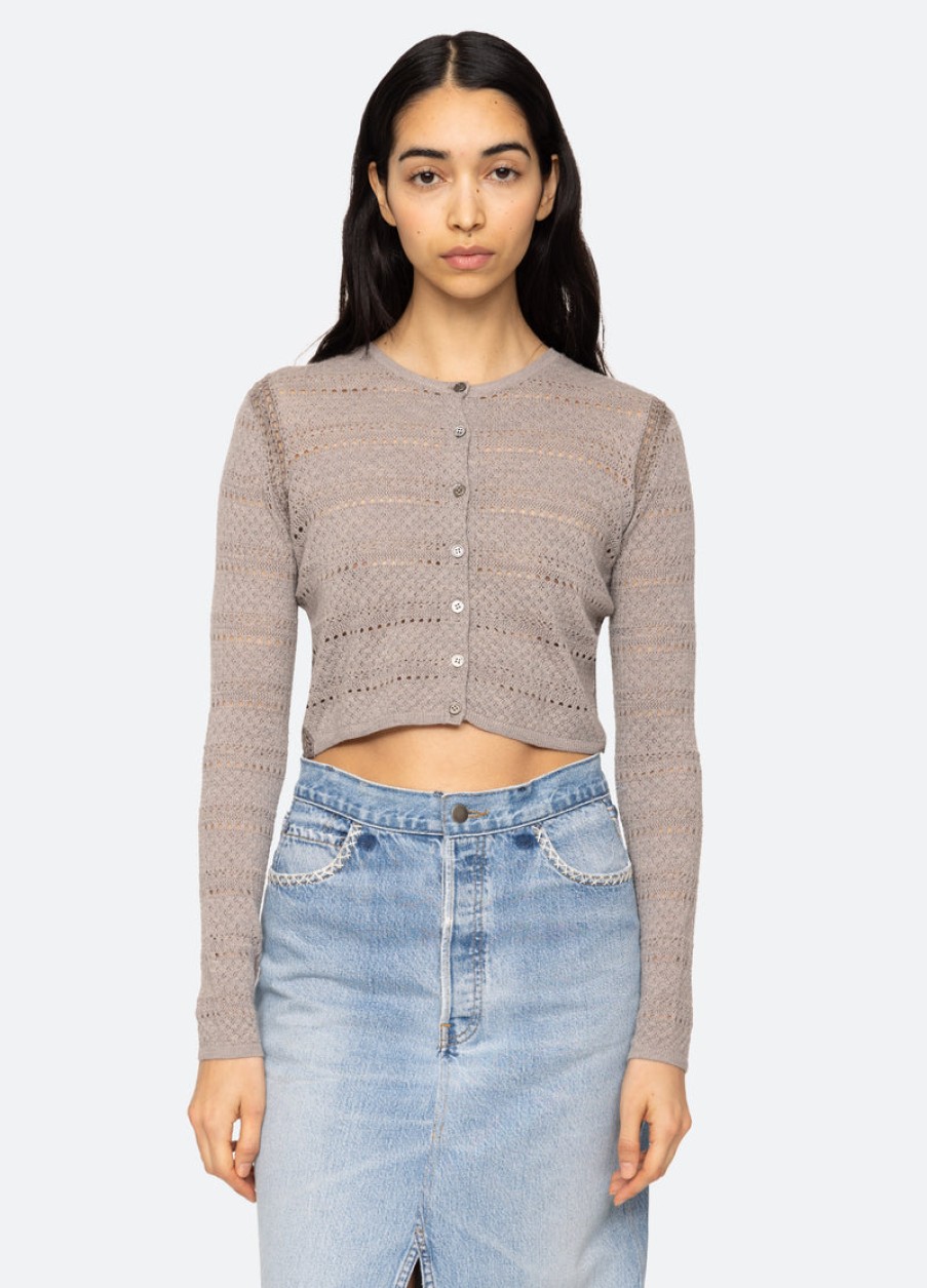 SEA NY Sweaters & Cardigans | Cardigan Syble Pointell Ss24-065 Grey