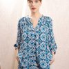 RUE MADAME Tops & Shirts | Blouse Florelle Blue-Flower