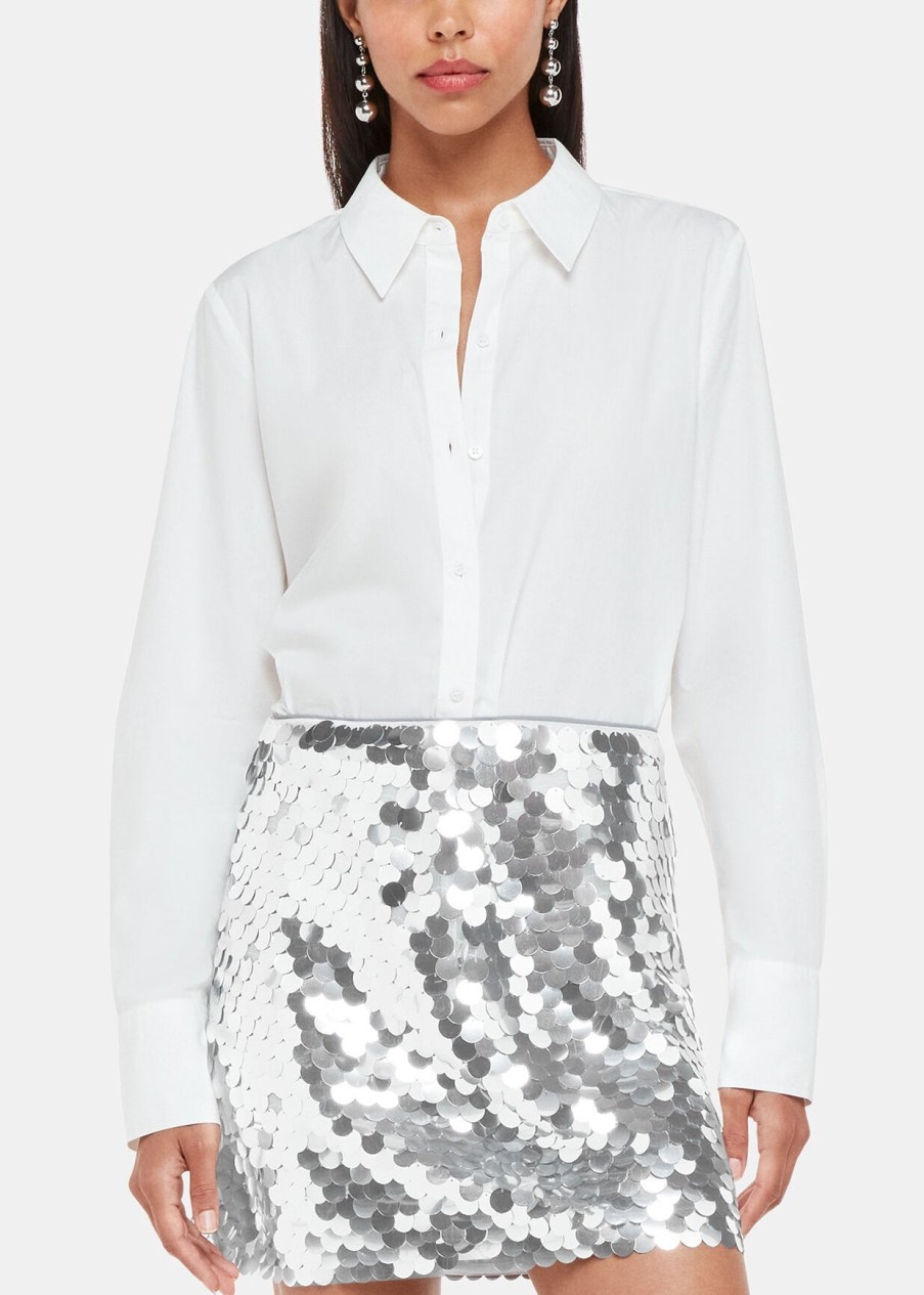 WHISTLES Skirts | Sequin Disc Mini Skirt 37549 Silver