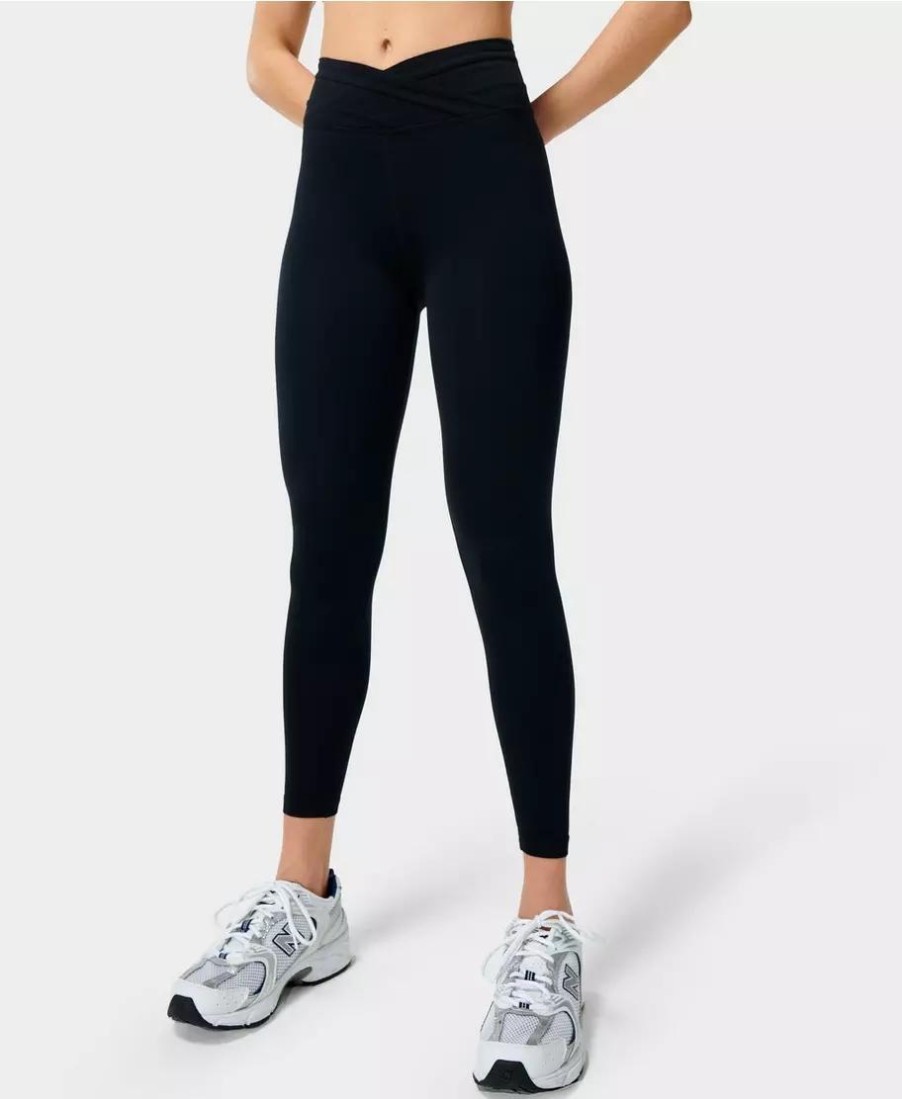 SWEATY BETTY Leggings | All Day Wrap Waist Leggings Sb8729 Black