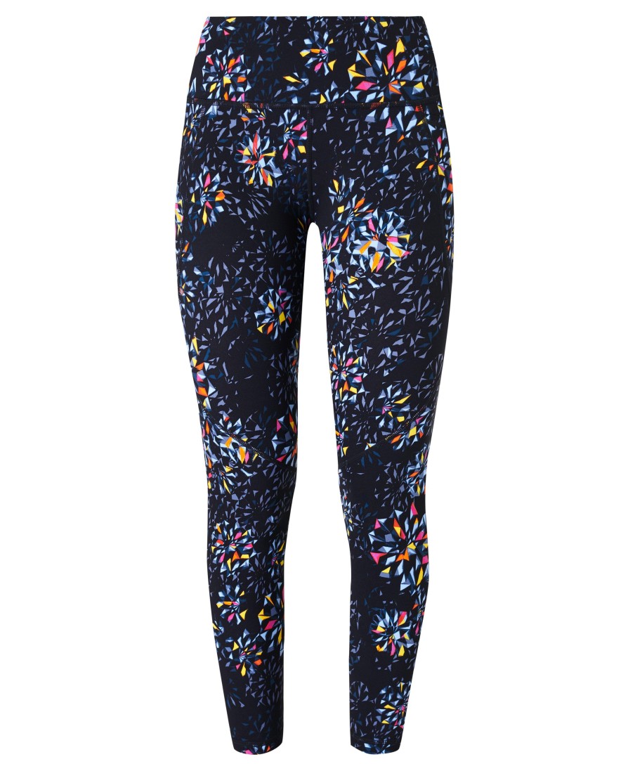 SWEATY BETTY Leggings | Power 7/8 Workout Leggings Sb5400A 78 Black-Faceted-Floral