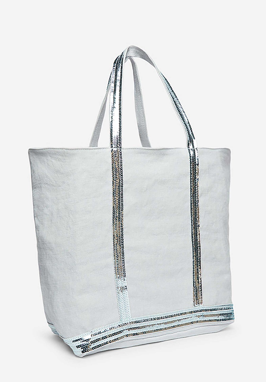 VANESSA BRUNO All Bags | Tote Bag Linen Cabas L Ve31-V40315 Aqua