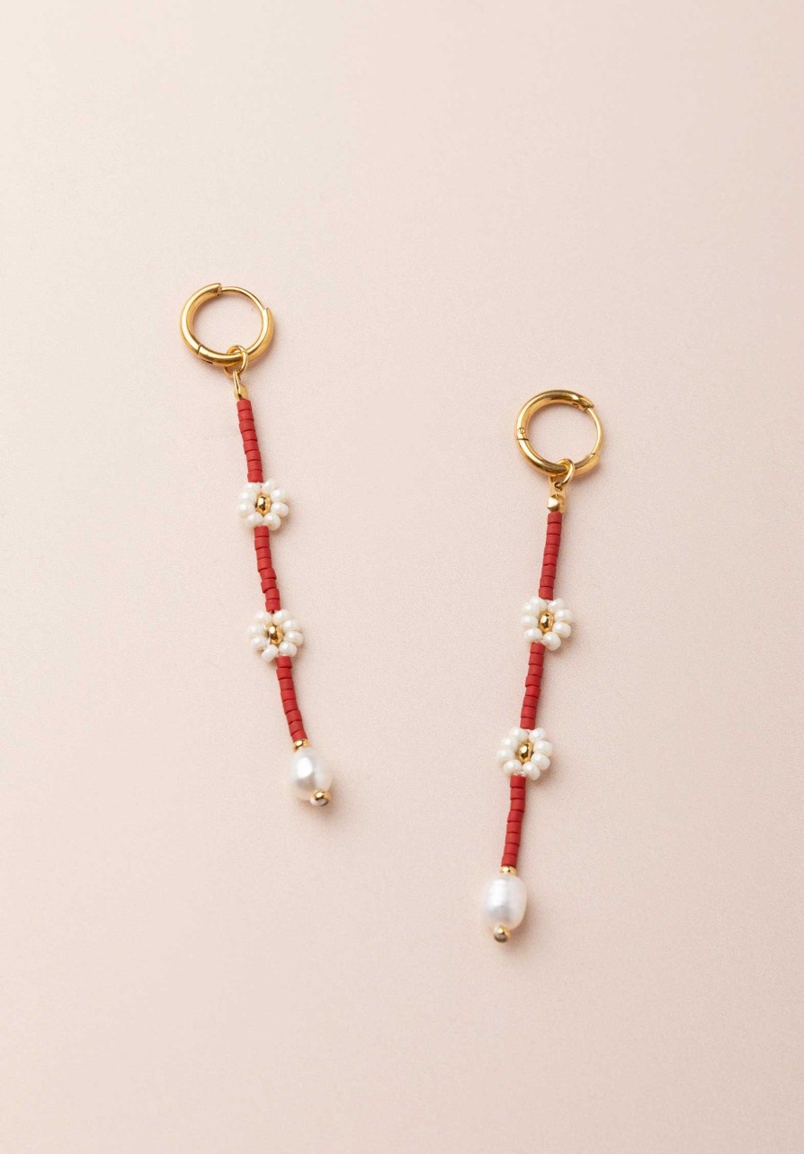 LES CLEIAS All Jewelry | Earring A2045Er02-6 Red