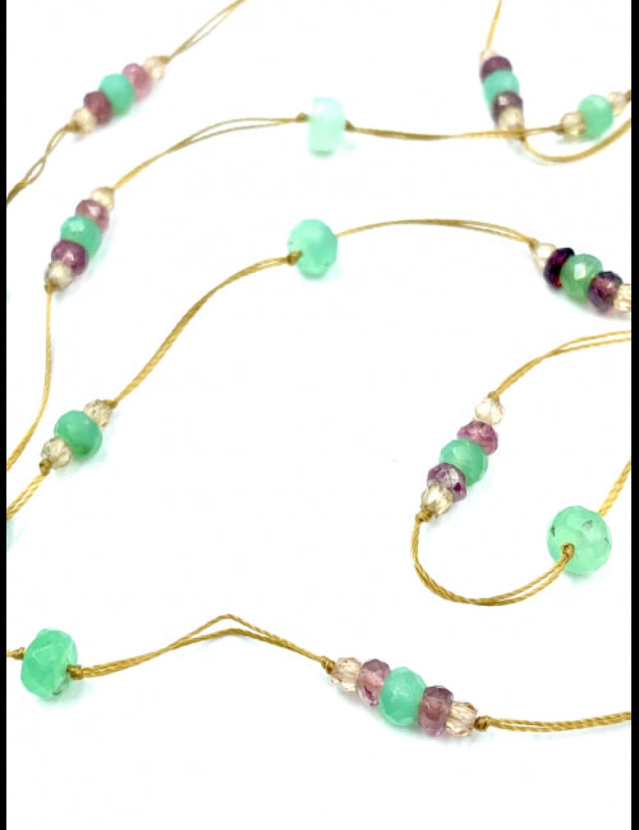 SHARING All Jewelry | Necklace Laly Chrysoprase-Pink