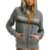 AVIATOR NATION Jackets | Jacket 5 Stripe Hood Hdrs5 Heather-Grey-Grey