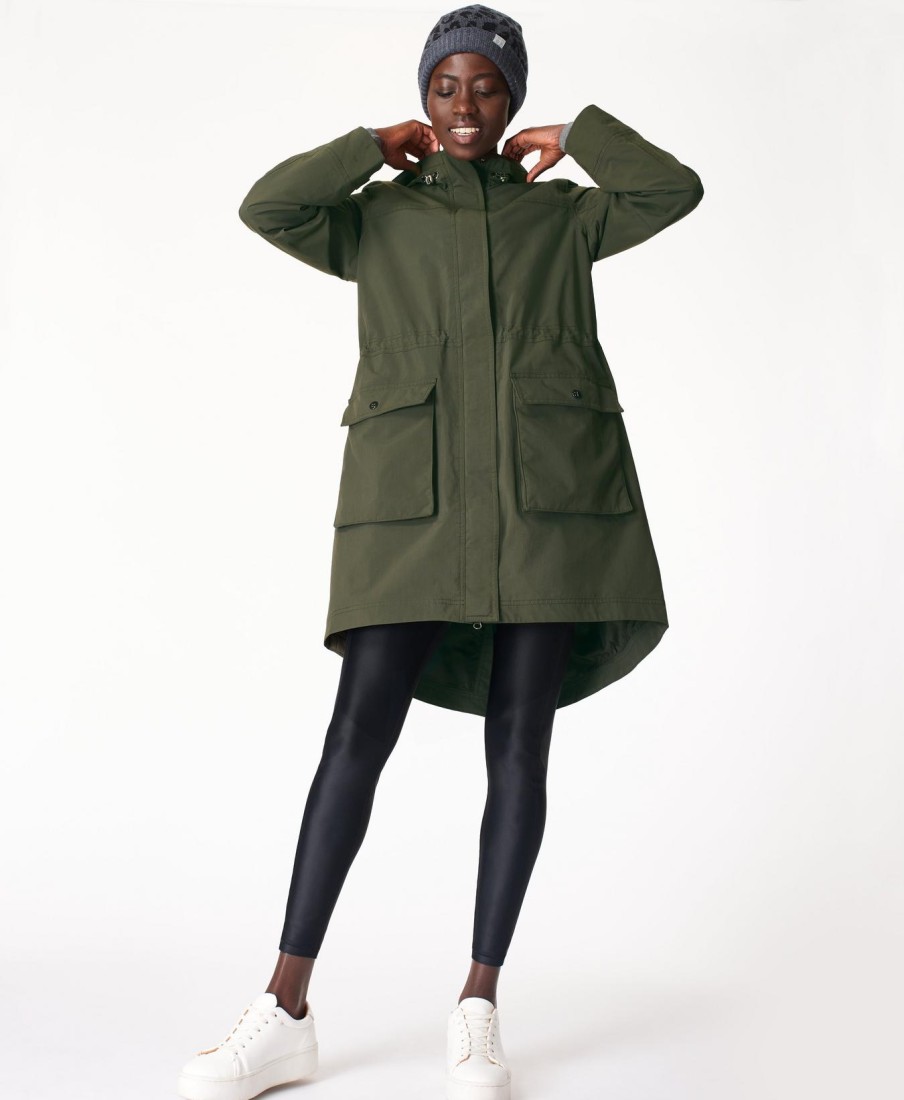 SWEATY BETTY Coats | Stride Waterproof Parka Sb4932 Dark-Forest-Green