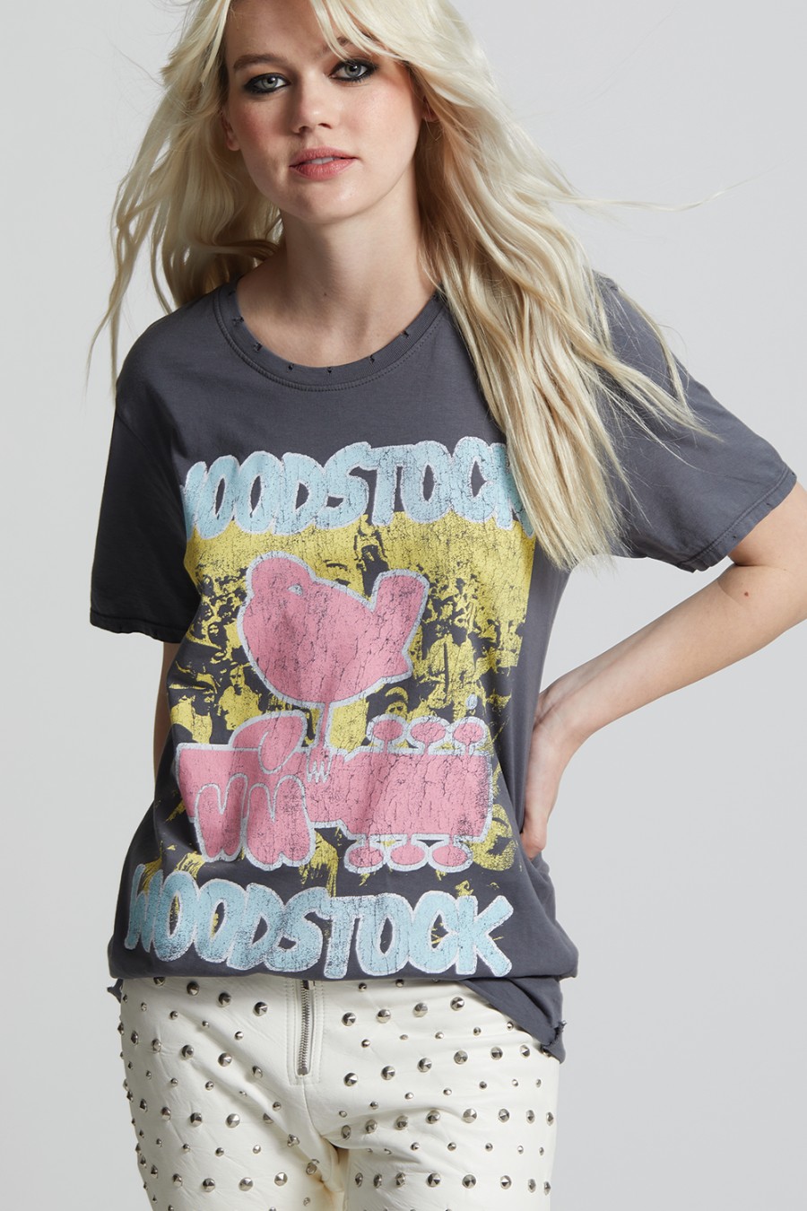 RECYCLED KARMA Tops & Shirts | Woodstock Festival 301553 Steel-Grey