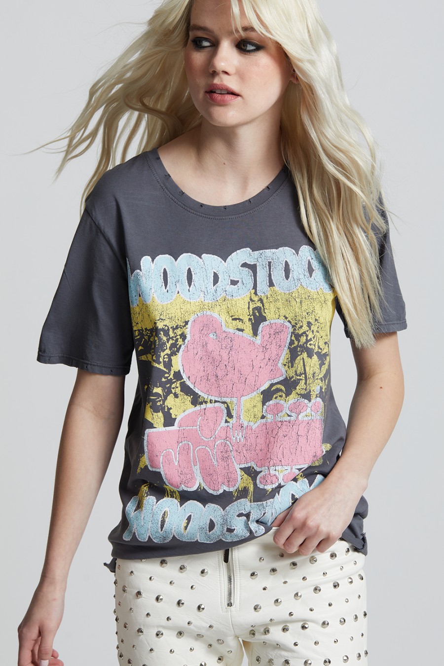 RECYCLED KARMA Tops & Shirts | Woodstock Festival 301553 Steel-Grey