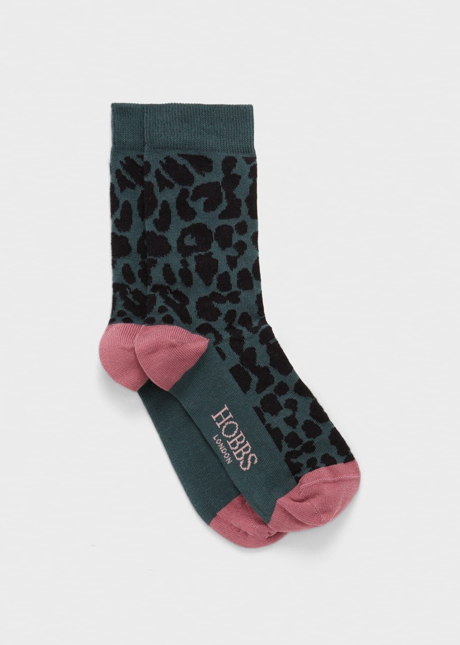 HOBBS Shop By Style | Leopard Single Sock 0124/1474/055000 Green-Multi