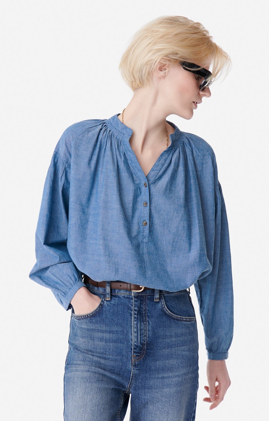 VANESSA BRUNO Tops & Shirts | Shirt Brad 4Eva02-V09227 Chambray