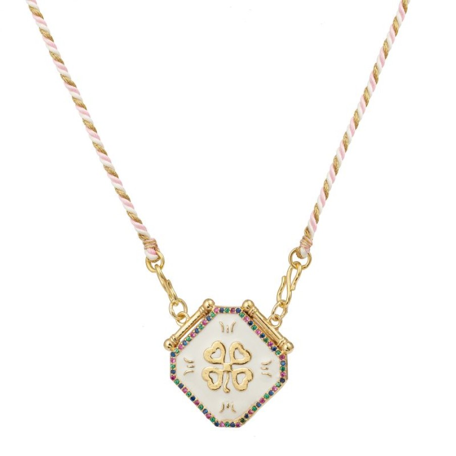 CAROLINE DE BENOIST All Jewelry | Necklace Cloverbleustu Flower Blanc