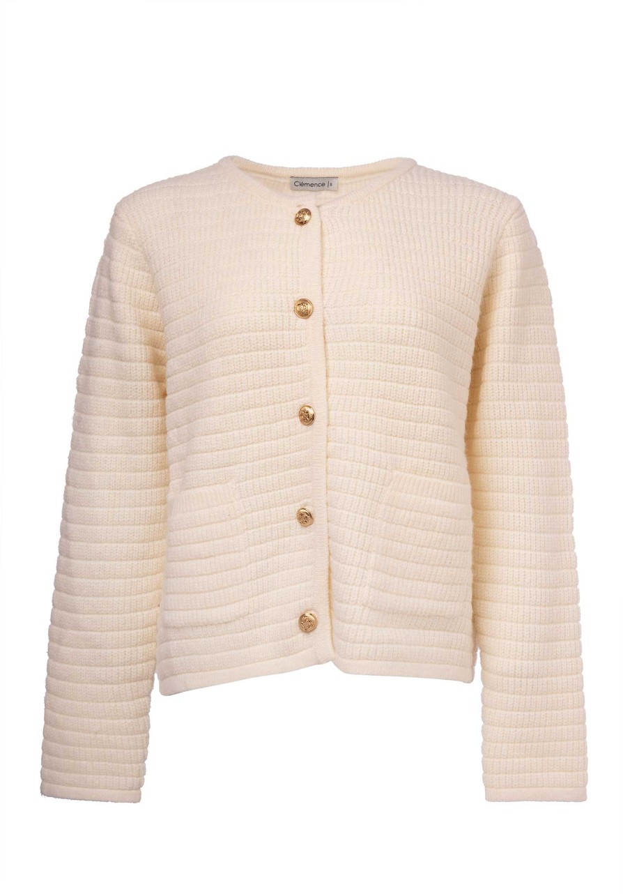 CLEMENCE Sweaters & Cardigans | Cardigan Iy23617 Ecru