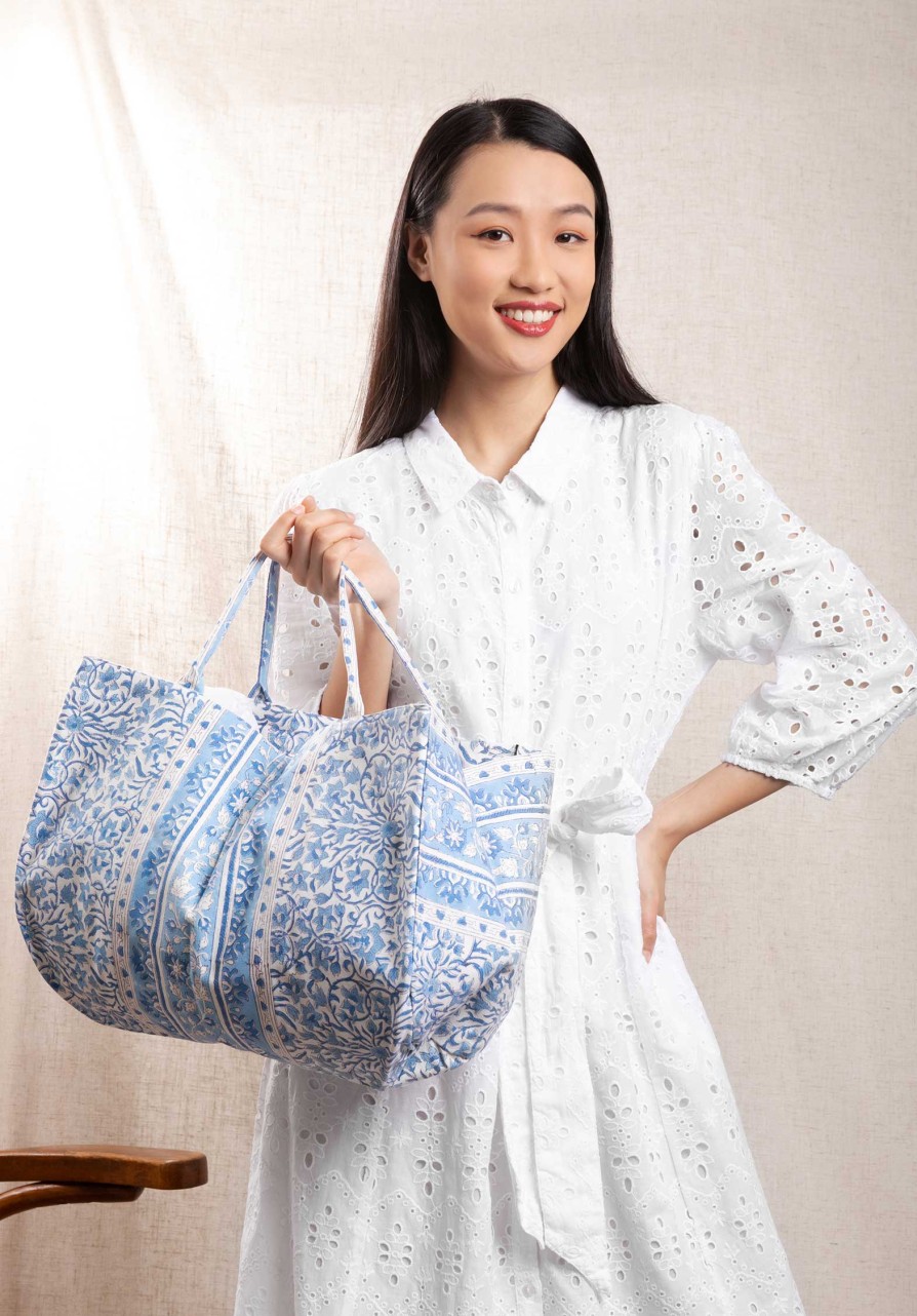 ALICIA BELL All Bags | Tote Bag Sp23A2 Bucket Bag Light-Blue-Floral