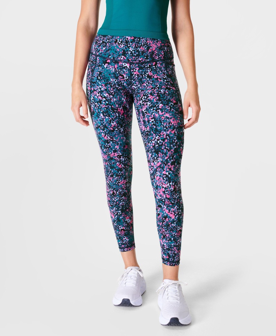 SWEATY BETTY Leggings | Power 7/8 Workout Leggings Sb5400A 78 Pink-Scattered-Petal