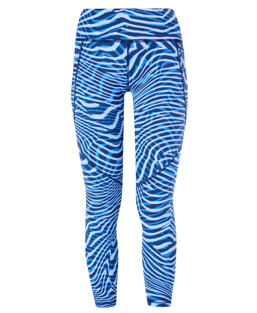 SWEATY BETTY Leggings | Power 7/8 Workout Leggings Sb5400A 78 Blue-Exposure-Print