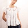 SEA NY Tops & Shirts | Blouse Arabella Embroid Rs24-075 Cream