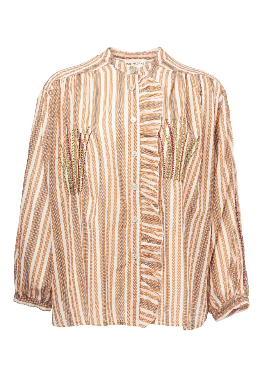 RUE MADAME Tops & Shirts | Blouse 19789 Brode Light-Brown