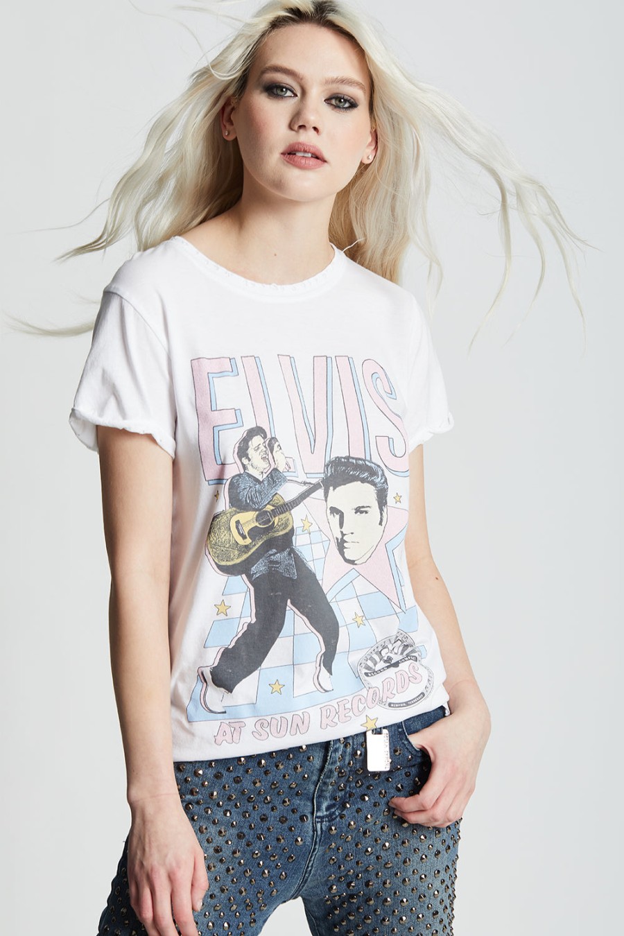 RECYCLED KARMA Tops & Shirts | Elvis At Sun Records 302176 White