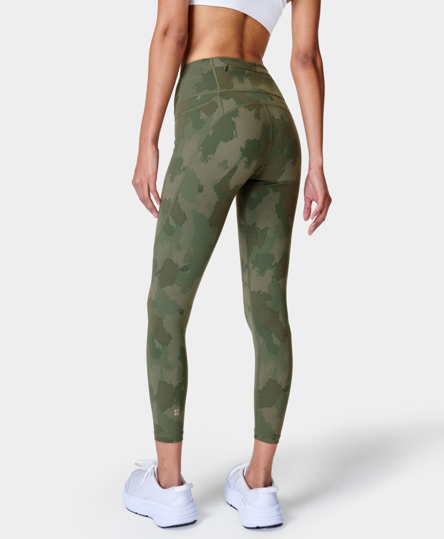 SWEATY BETTY Leggings | Power Workout Leggings Sb5400A Green-Painted-Camo-P