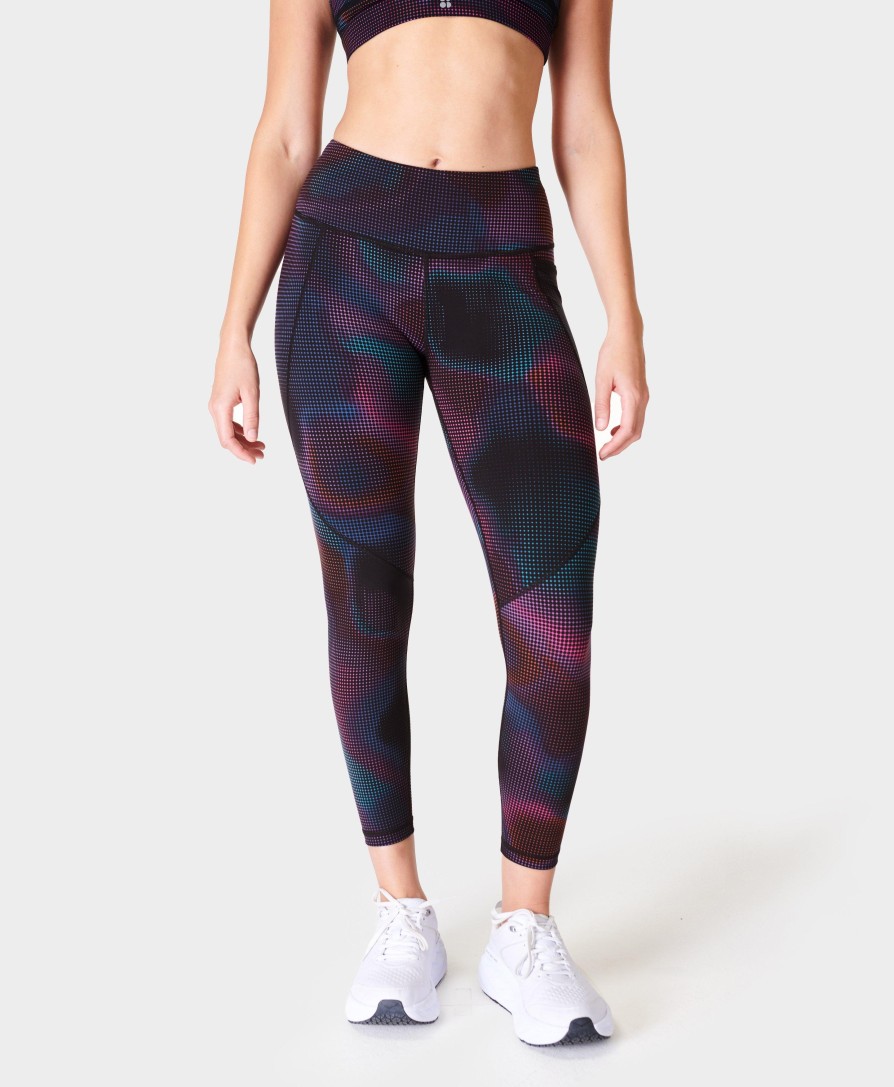 SWEATY BETTY Leggings | Power 7/8 Workout Leggings Sb5400A 78 Black-Gradient-Dot-P