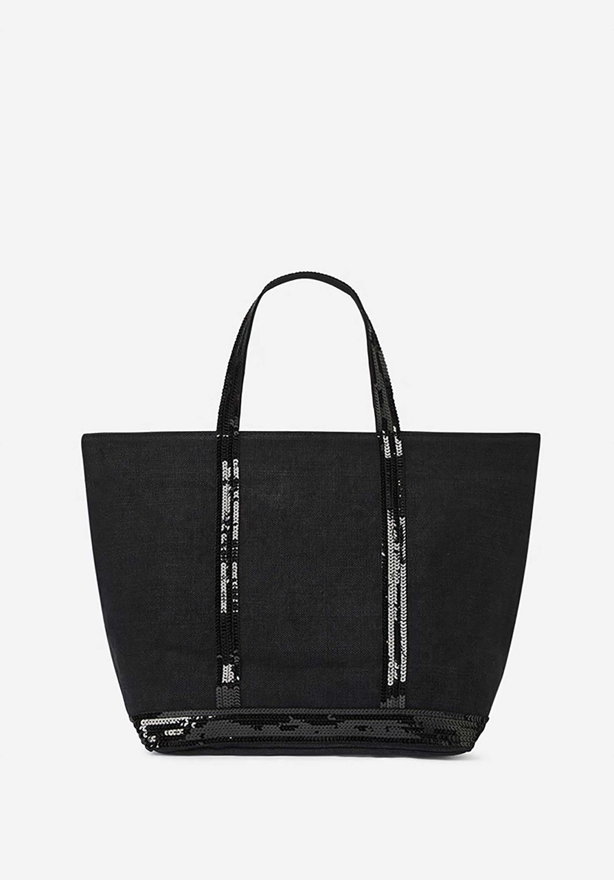 VANESSA BRUNO All Bags | Tote Bag Linen Cabas M Ve31-V40413 Black