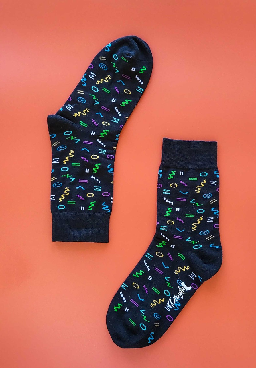 PLAYFUL SOCKS All Shoes & Socks | Socks 80Snightli 80S Night Life Black