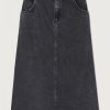 AMERICAN VINTAGE Pants & Shorts | Denim Skirt Yop13D Black-Poivre