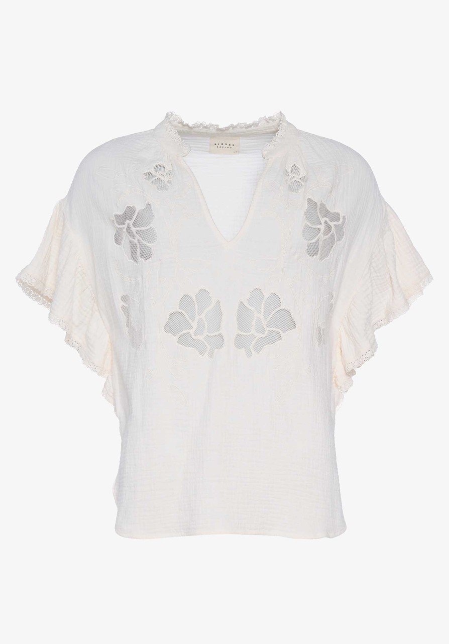 SISSEL EDELBO Tops & Shirts | Blouse Se453 Charm Cotton Off-White