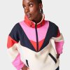 SWEATY BETTY Sweaters & Cardigans | Retrogade Colour Block Half Zi Sb9538 Studio-White-Colour