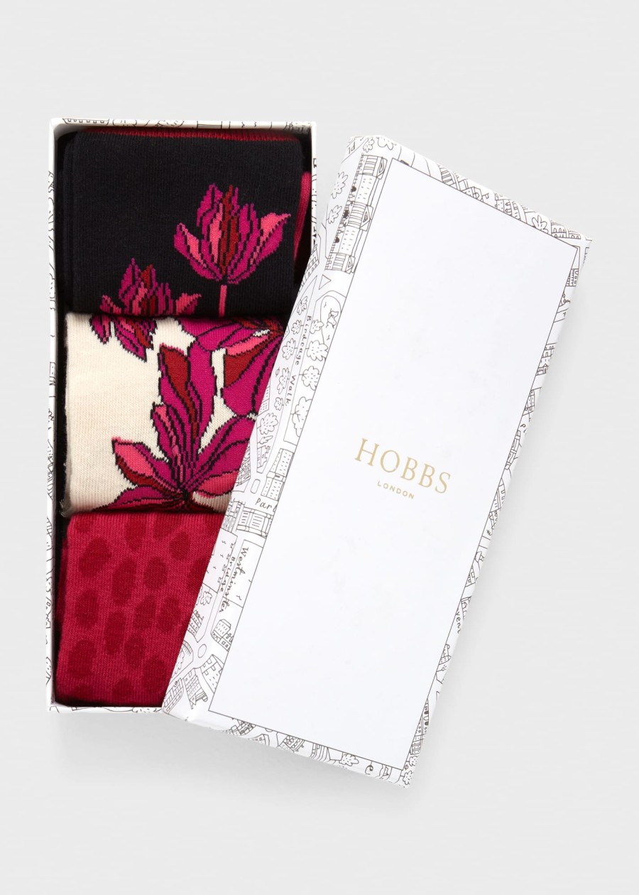 HOBBS Gift Sets | Floral Sock Set 0124/1475/055000 Pink-Multi