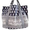 ALICIA BELL All Bags | Tote Bag Sp23A17 Medium Beach Bag White-Navy-Motif