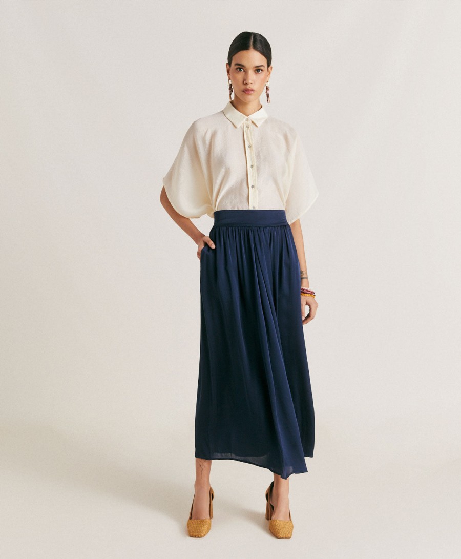 MOMONI Skirts | Skirt Mosk004 Nicolas Skirt Blu-Notte