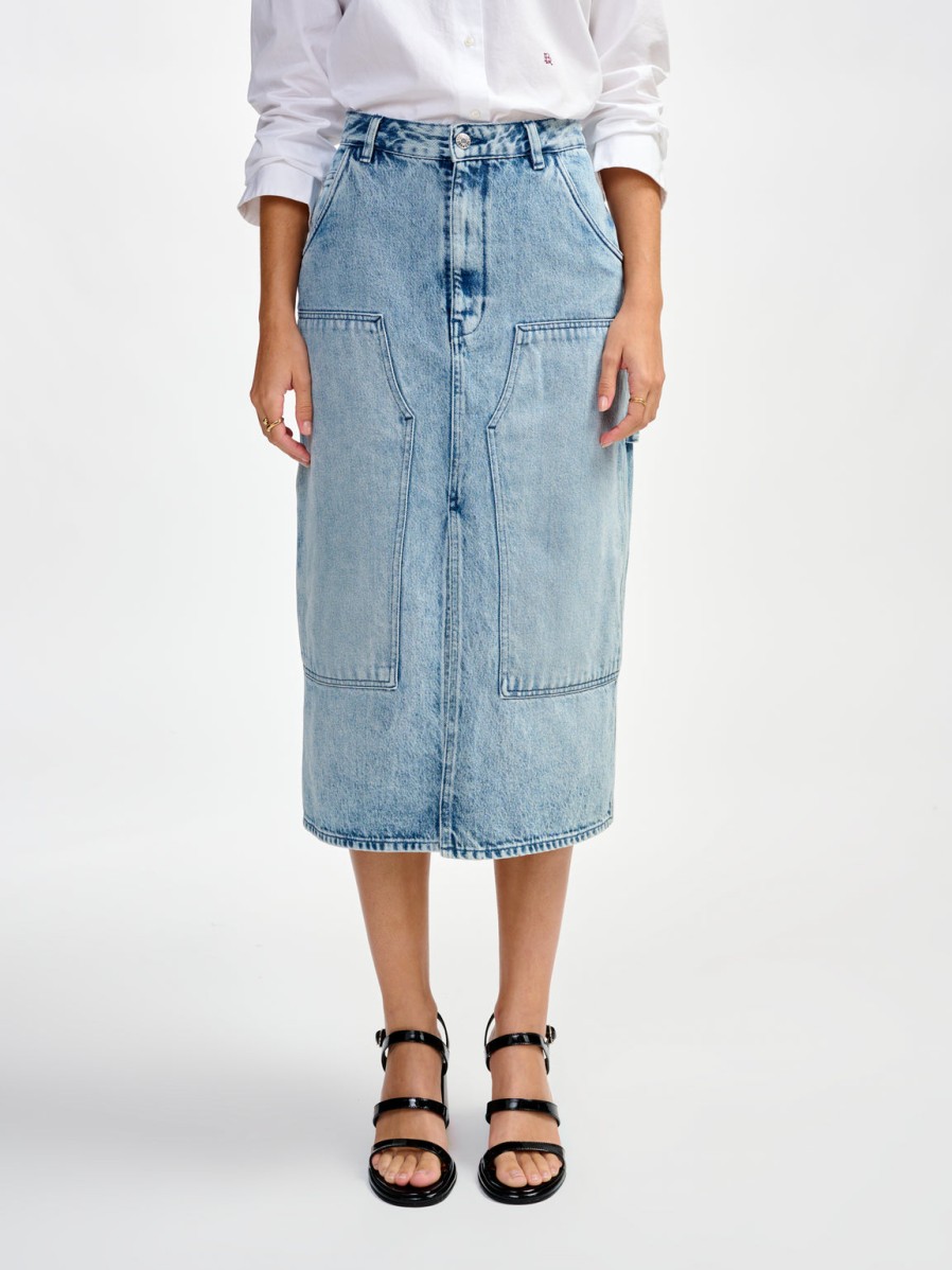 BELLEROSE Pants & Shorts | Denim Skirt Phylo D0 Phylo D0484 Used-Lt-Blue