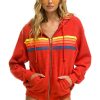 AVIATOR NATION Jackets | Jacket 5 Stripe Rela Hdrxrs5 Red-Neon-Rainbow