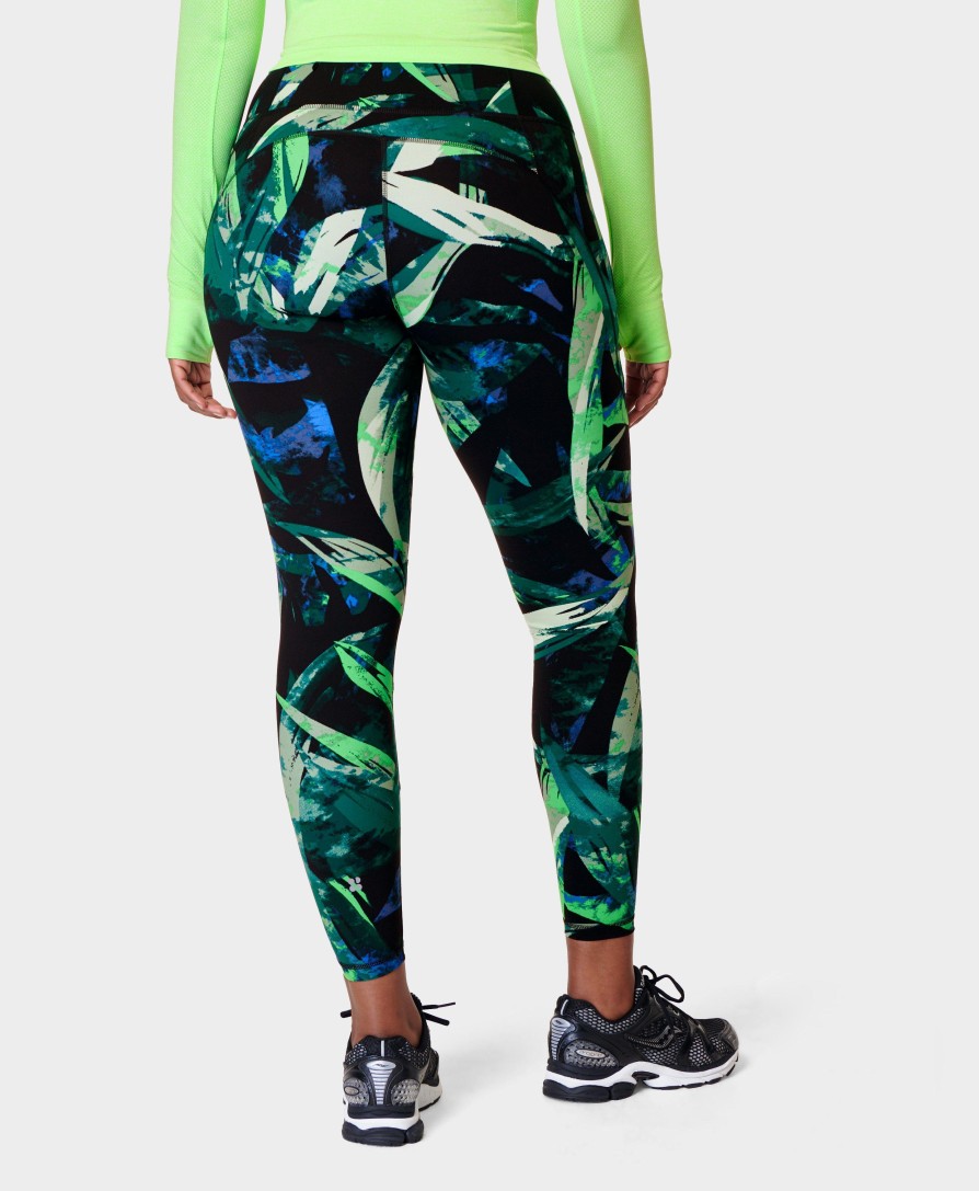 SWEATY BETTY Leggings | Power 7/8 Workout Leggings Sb5400A 78 Green-Areca-Palm-Pri