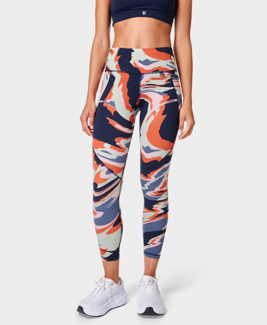 SWEATY BETTY Leggings | Power 7/8 Workout Leggings Sb5400A 78 Blue-Liquid-Storm-Pr