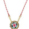 CAROLINE DE BENOIST All Jewelry | Necklace Makwishlovtu Piece Of Love Pink-Blue