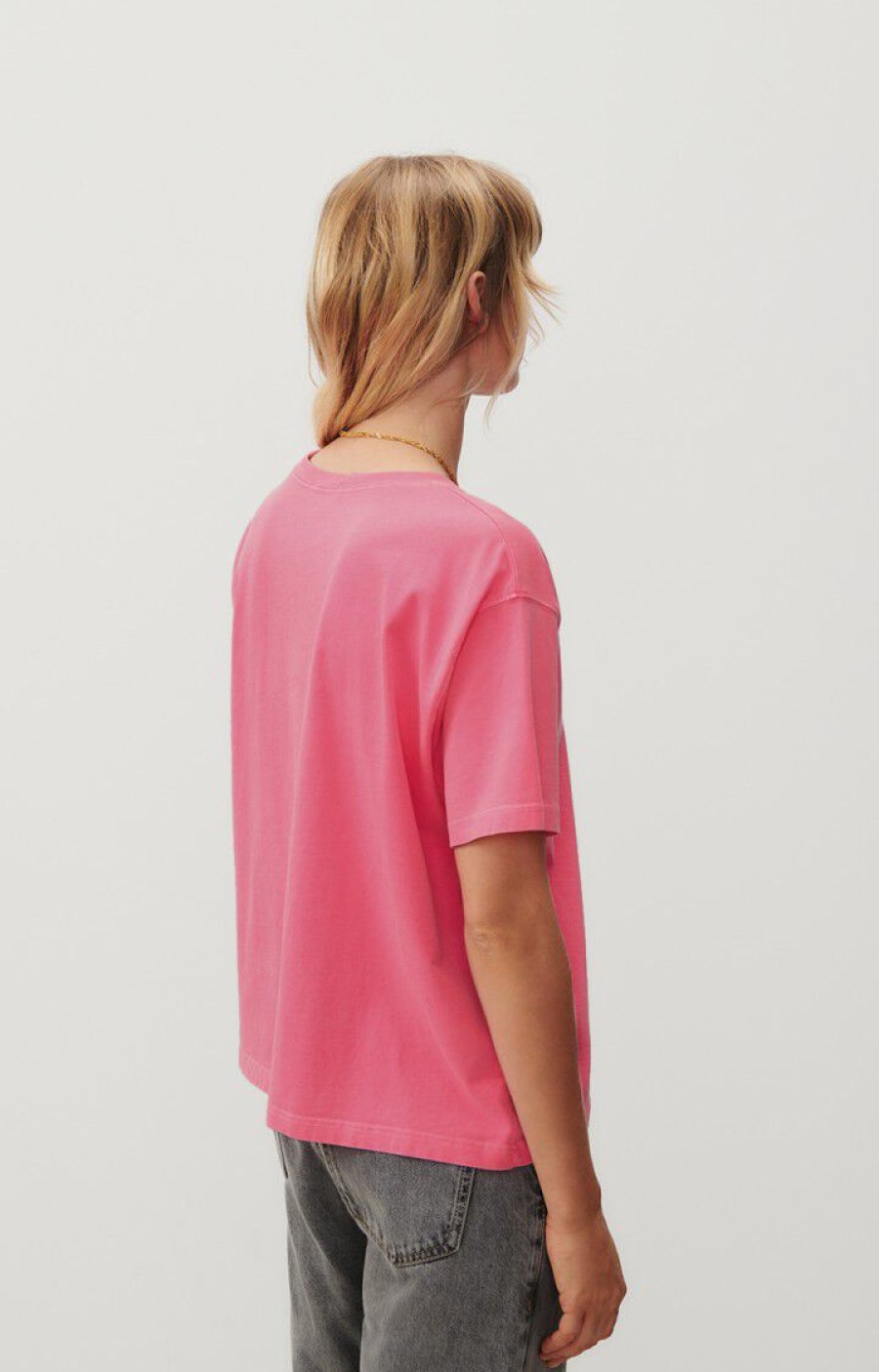 AMERICAN VINTAGE Tops & Shirts | Tshirt Fiz02A Rose-Fluo