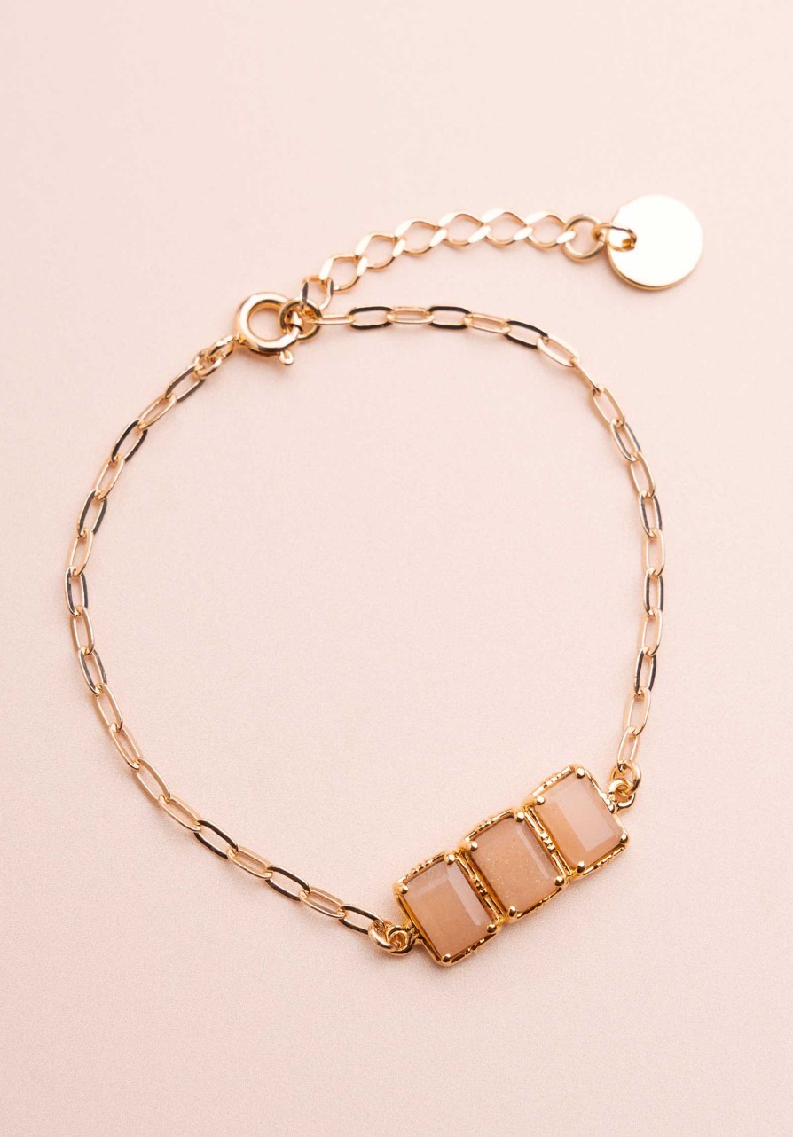 AU FIL DE LO All Jewelry | Bracelet Br731 Pierre-De-Lune-Nude