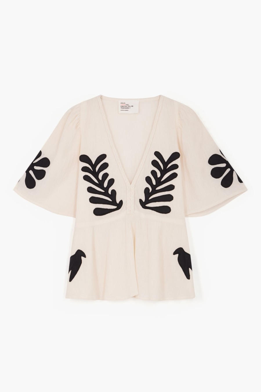 LEON & HARPER Tops & Shirts | Blouse Chloe Tcc Chloe Tcc01 Bird Off-White