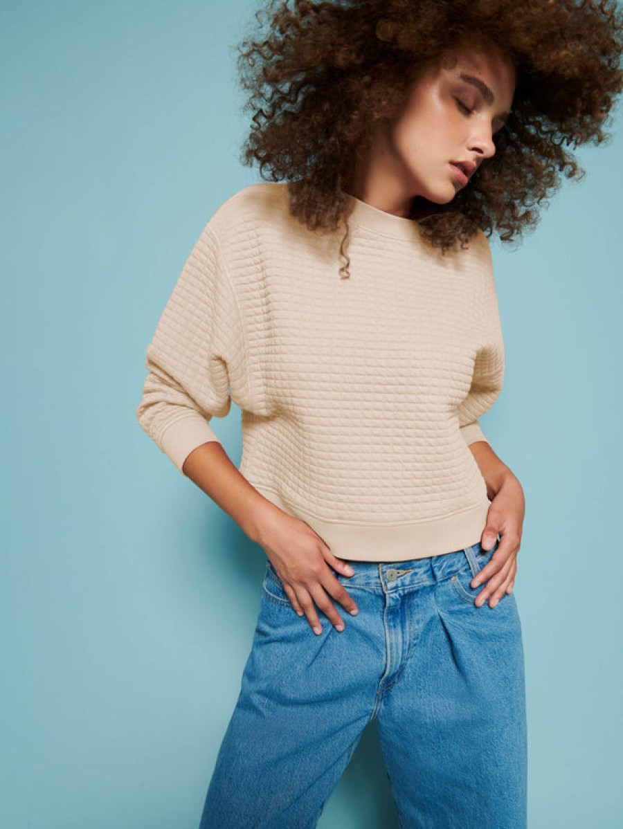 NATION Sweaters & Cardigans | Sweatshirt 1451Qt Ozzie White-Chocolate