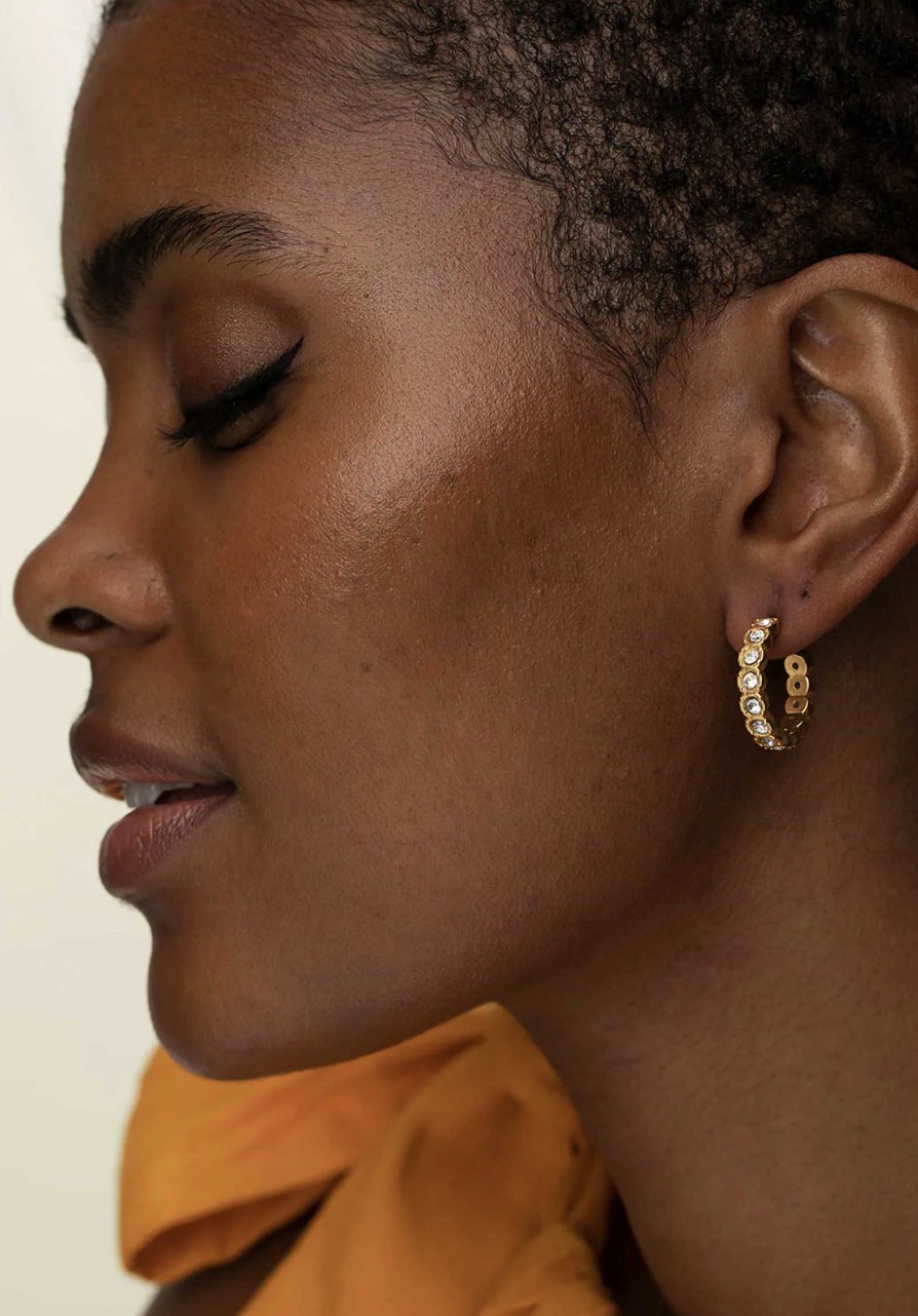 SORU All Jewelry | Earring Clear Etruria Gold