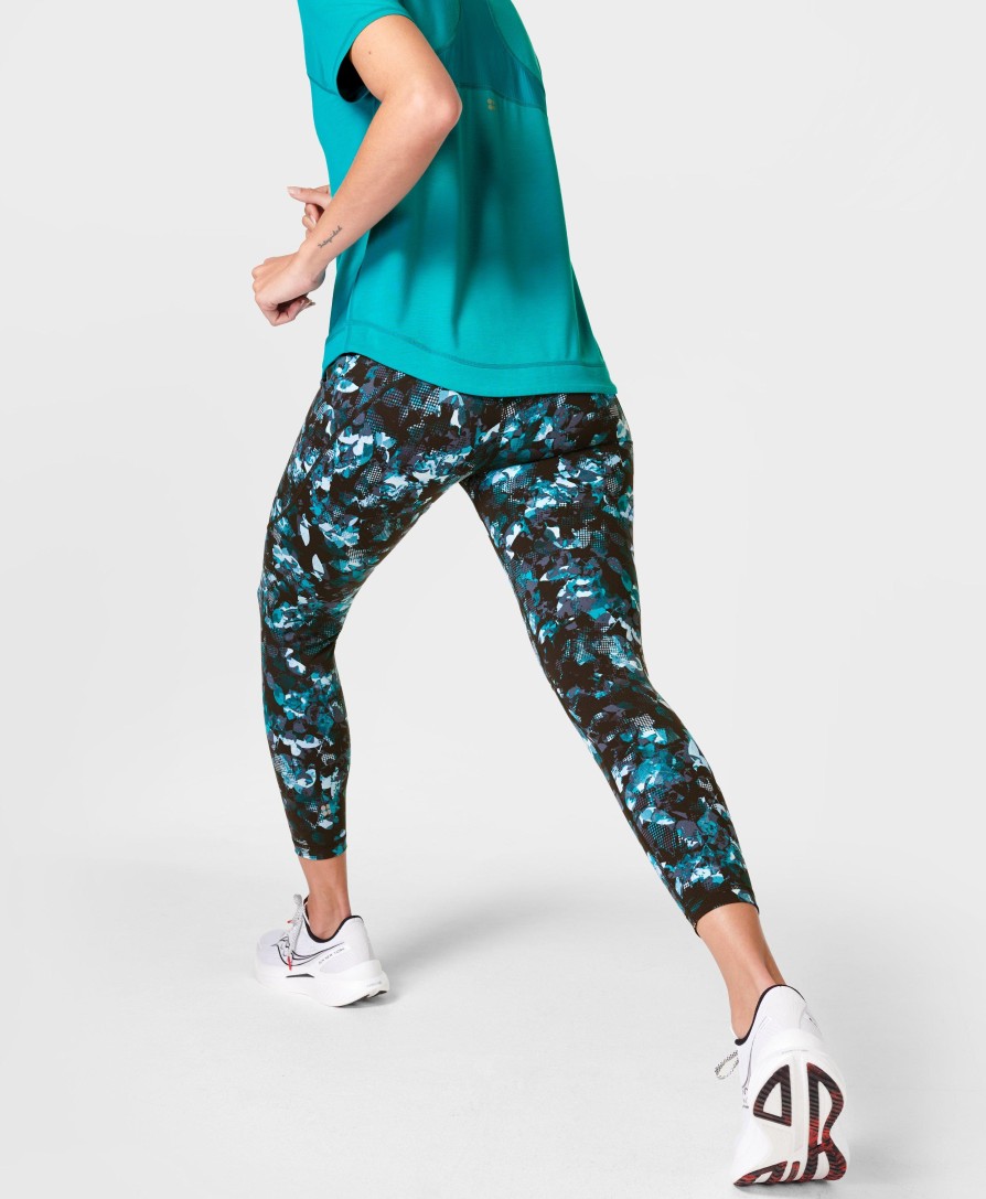 SWEATY BETTY Leggings | Power 7/8 Workout Leggings Sb5400A 78 Blue-Illuminate-Flor