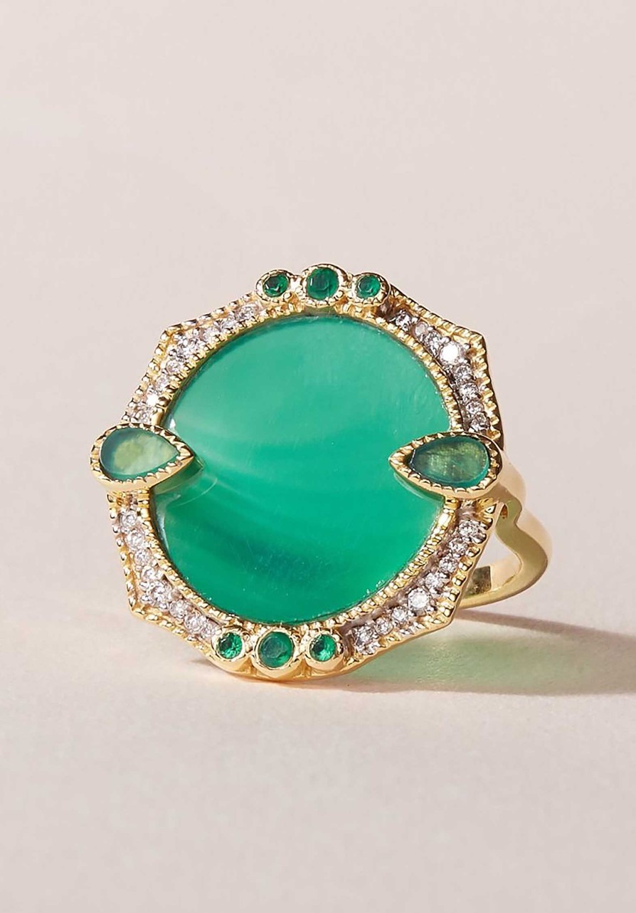 BE MAAD All Jewelry | Ring Janih Ring Green-Onyx